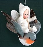 Snow Child with Bird